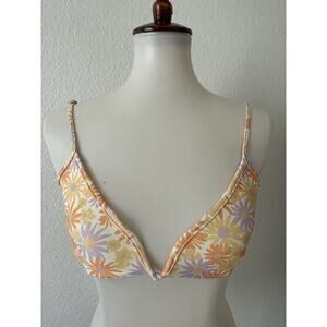 L*Space Swim Bikini Top Plunge Multicolor Floral Swimwear